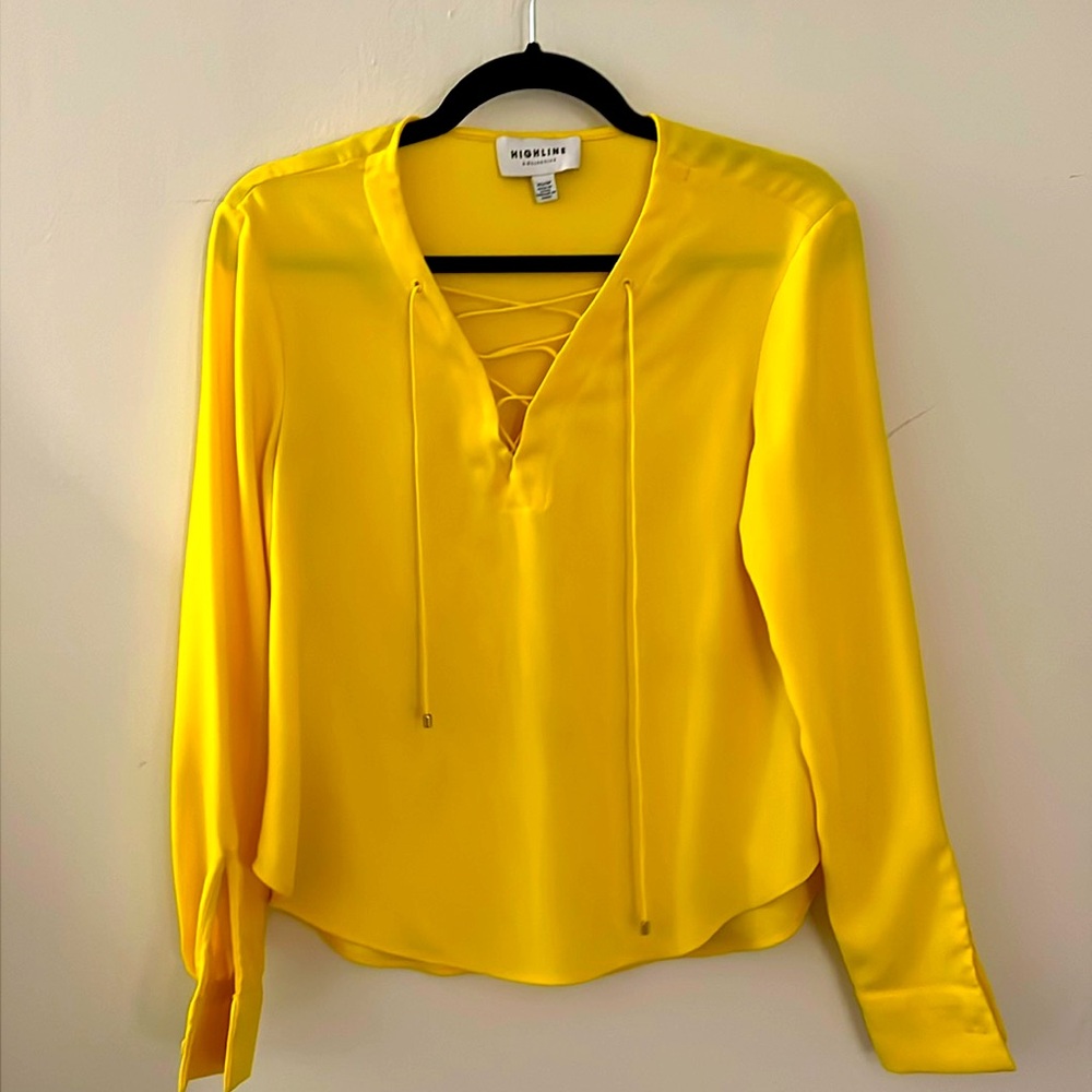 SATIN YELLOW TOP